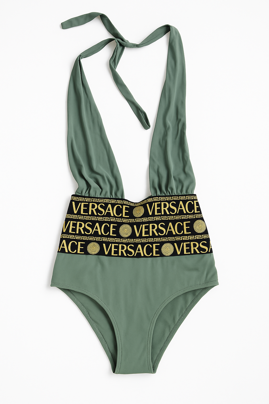 Versace Deep-Plunge One-Piece Swimsuit
