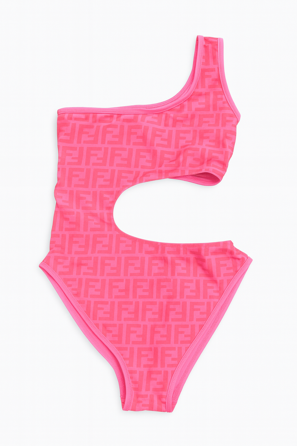 Hot Pink Fendi Cut-Out Swimsuit
