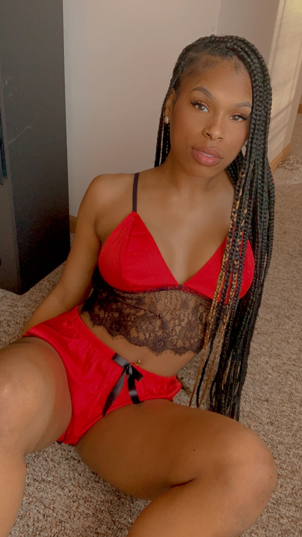 Silky Lace Two-Piece Set