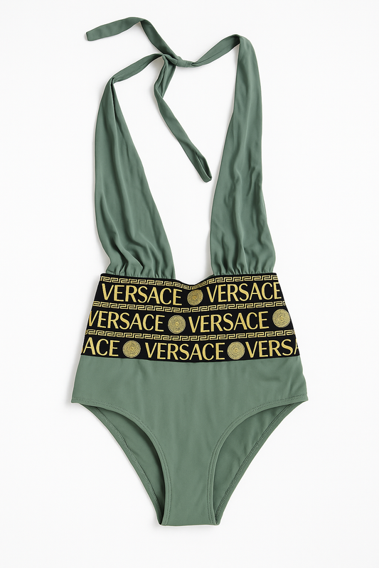 Versace Deep-Plunge One-Piece Swimsuit