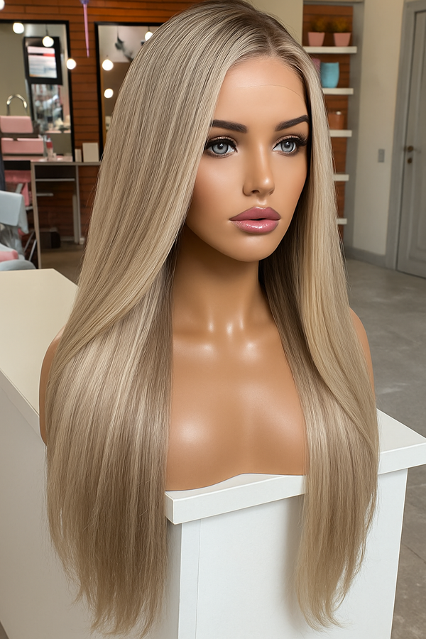 Ash Blonde Dark Root