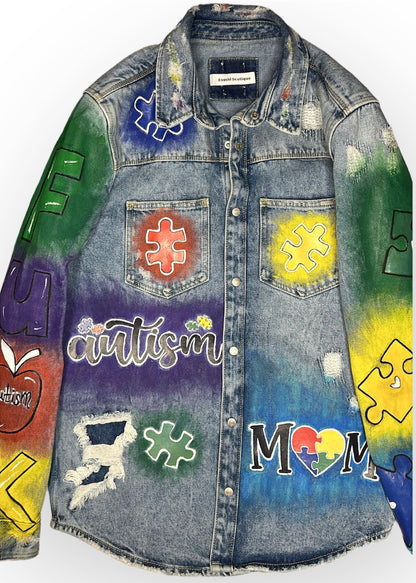 Autism Awareness Jean Jacket